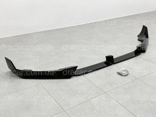 Юбка переднего бампера M paket LCI Paradigm Black Knight для BMW X6 G06 2023+, цвет черный глянец артикул 9660