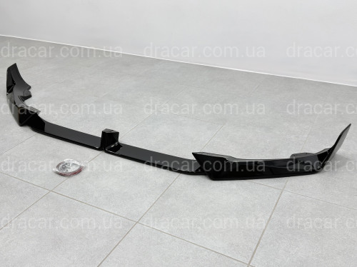Юбка переднего бампера M paket LCI Paradigm Black Knight для BMW X6 G06 2023+, цвет черный глянец артикул 9660
