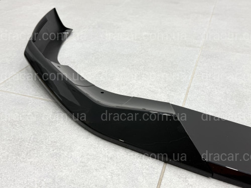 Накладка юбка переднего бампера M-Paket LCI для BMW 5 series G30 2020-2023, черный глянец артикул 9707