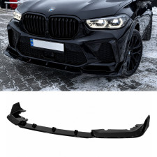 Юбка переднего бампера для BMW X5M G05 F95 2019-2022 ABS пластик, черный глянец
