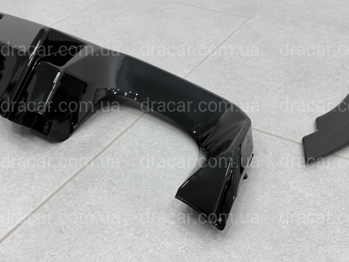 Накладки диффузора заднего бампера для BMW X5M F85 2014-2018 ABS пластик, черный глянец артикул 9630
