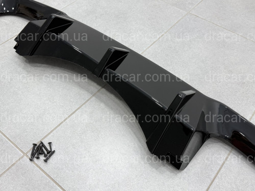Накладки диффузора заднего бампера для BMW X5M F85 2014-2018 ABS пластик, черный глянец артикул 9630