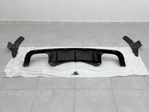 Накладки диффузора заднего бампера для BMW X5M F85 2014-2018 ABS пластик, черный глянец артикул 9630
