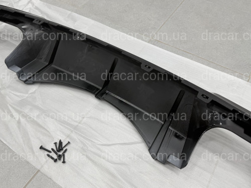 Накладки диффузора заднего бампера для BMW X5M F85 2014-2018 ABS пластик, черный глянец артикул 9630