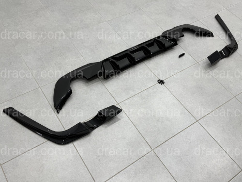 Диффузор заднего бампера с лезвиями M-Performance BMW 3 series G20 2019-2022 артикул 9659