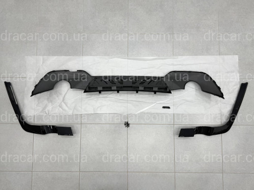 Диффузор заднего бампера с лезвиями M-Performance BMW 3 series G20 2019-2022 артикул 9659