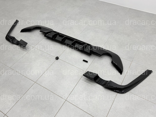 Диффузор заднего бампера с лезвиями M-Performance BMW 3 series G20 2019-2022 артикул 9659