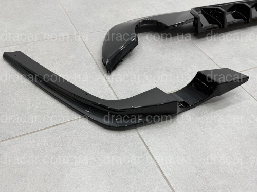Диффузор заднего бампера с лезвиями M-Performance BMW 3 series G20 2019-2022 артикул 9659