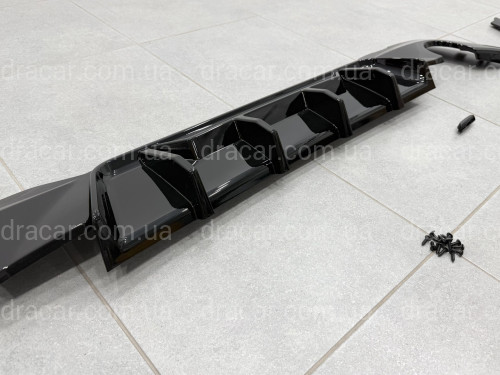 Диффузор заднего бампера с лезвиями M-Performance BMW 3 series G20 2019-2022 артикул 9659