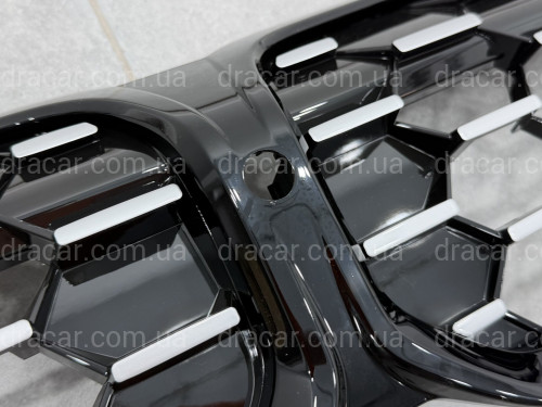 Решетка радиатора соты Black / Silver BMW 3 series G20 G21 LCI 2022+ 51135A35800 артикул 3353
