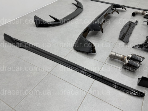 Комплект обвеса M-Performance (юбка, диффузор, лезвия, спойлер, трубы) для BMW X3 G01 2018-2021, цвет черный глянец артикул 9608