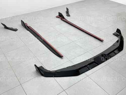 Комплект обвеса накладки бампера лезвия порогов для BMW X5M F95 2023+ артикул 9156
