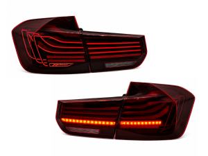 Задние LED фонари стиль CSL для BMW 3 series F30 2012-2018 красные, комплект 4шт.
