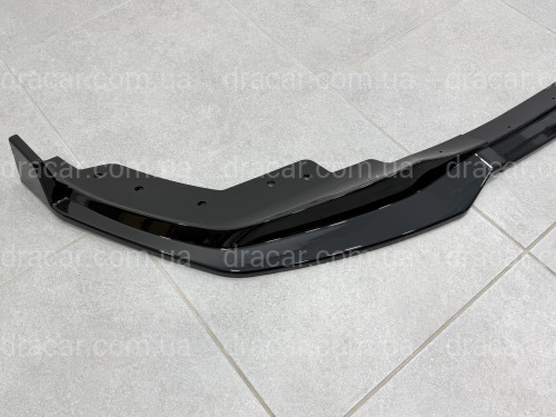 Накладка переднего бампера M-Performance BMW 3 series G20 G21 2018-2022 ABS пластик, цвет черный глянец артикул 6681