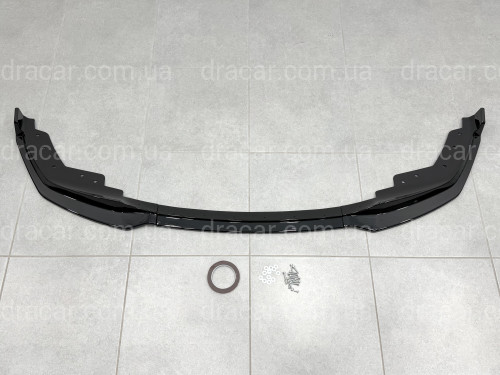 Накладка переднего бампера M-Performance BMW 3 series G20 G21 2018-2022 ABS пластик, цвет черный глянец артикул 6681