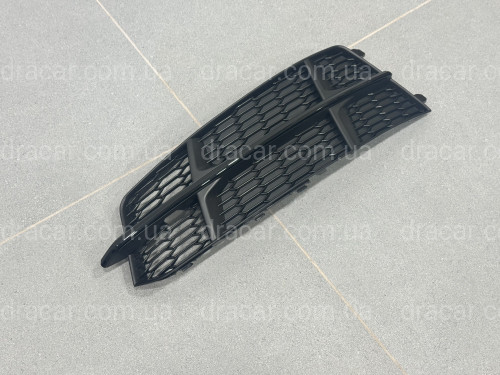 Решетка в бампер левая BLACK S Line - AUDI A6 С7 2015-2017 4G0807681AN артикул 10193