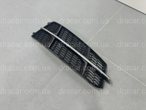 Решетка в бампер ПРАВАЯ CHROME S Line - AUDI A6 С7 2015-2017 4G0807682AN / 4G0807648B артикул 10195