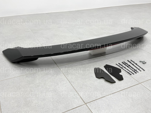 Спойлер со стопом для Honda Civic 2021-, ABS пластик, цвет черный глянец артикул 9598