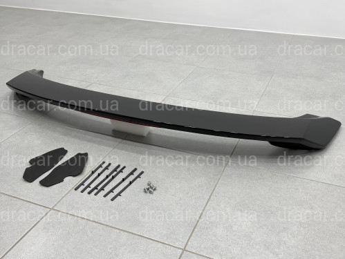 Спойлер со стопом для Honda Civic 2021-, ABS пластик, цвет черный глянец артикул 9598