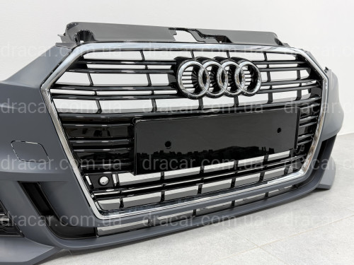 Бампер передний в сборе S-Line для Audi A3 2017-2020 артикул 9518