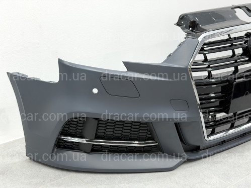 Бампер передний в сборе S-Line для Audi A3 2017-2020 артикул 9518