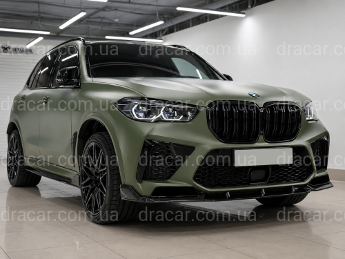 Комплект обвеса накладки бампера лезвия порогов для BMW X5M F95 2019-2022 артикул 7893