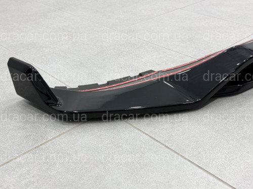 Юбка накладка переднего бампера Paradigma BMW X5 G05 2018-2022 черный глянец артикул 8940