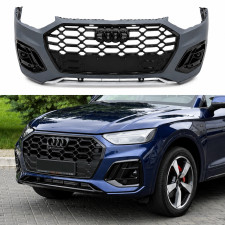 Бампер передний в сборе S-Line BLACK для Audi Q5 2021-2024