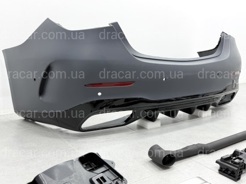 Задний бампер с насадками в сборе AMG C63 Mercedes C-class W206 2021+ артикул 10208