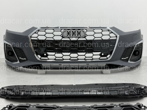 Бампер передний в сборе S-Line CHORME для Audi A5 B9 2020- артикул 9367
