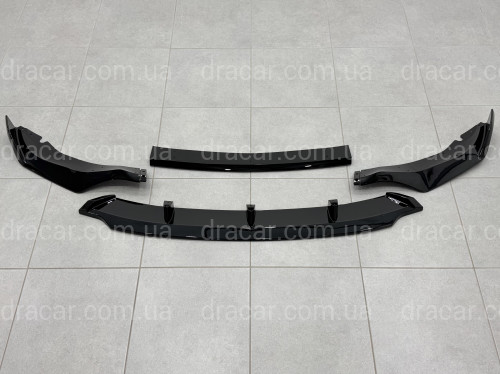Юбка переднего бампера Paradigma BMW X5 G05 2018-2022 черный глянец артикул 10226