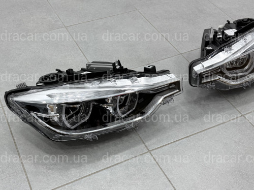 Фары FULL LED LCI для BMW 3 series F30 F31 2012-2018 ГАЛОГЕН В ЛЕД артикул 10233
