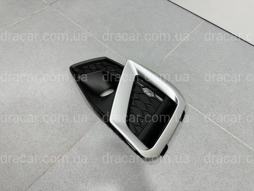 Левая накладка переднего бампера хром 8WD 807 681 M для Audi A4 B9 РЕСТАЙЛИНГ 2020-2023 артикул 10264