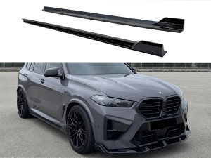 Лезвия под пороги Paradigm длинные BMW X5 G05 F95 2018- 2шт. ABS черный глянец
