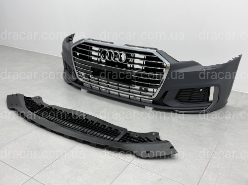 Бампер передний в сборе S-Line CHROME для Audi A6 C8 2018+ артикул 9365