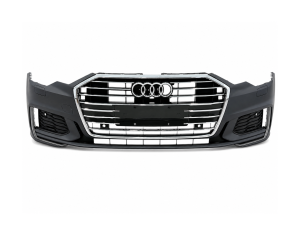 Бампер передний в сборе S-Line CHROME для Audi A6 C8 2018+