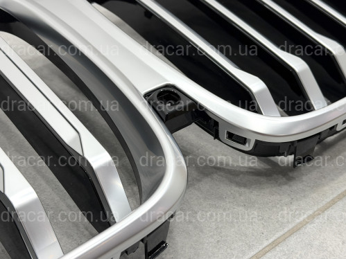 Решетка ноздри BMW X5 G05 LCI 2023- под камеру МАТОВЫЙ ХРОМ артикул 10297