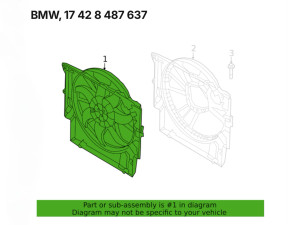 17428487637 BMW Диффузор с вентилятором 2.0