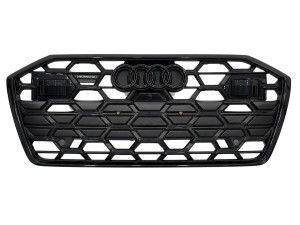 Решетка бампера S-line 2022+ BLACK 4K0853651T 3FZ для Audi A6 C8 2018+