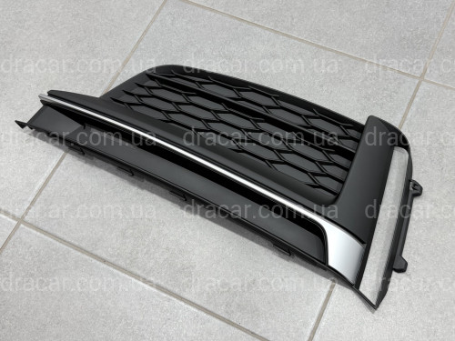 Решетка бампера ЛЕВАЯ S-Line 8W6807681FRU6 для Audi A5 B9 2016-2019 артикул 10316