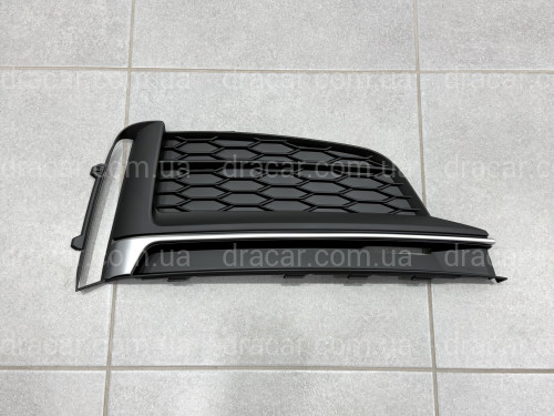 Решетка бампера ПРАВАЯ S-Line 8W6807682FRU6 для Audi A5 B9 2016-2019 артикул 10317