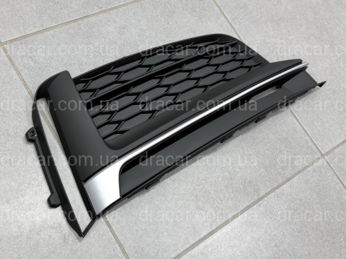 Решетка бампера ПРАВАЯ S-Line 8W6807682FRU6 для Audi A5 B9 2016-2019 артикул 10317