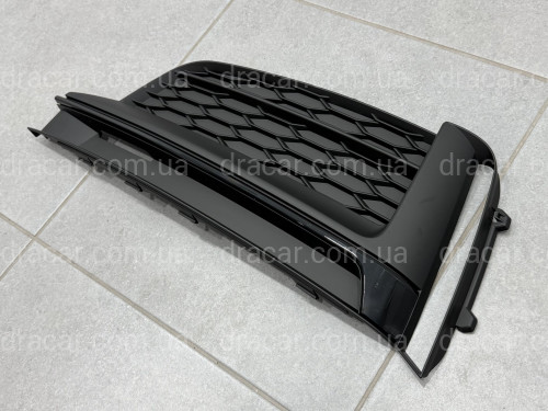Решетка бампера ЛЕВАЯ S-Line Black 8W6807681FT94 для Audi A5 B9 2016-2019 артикул 10314