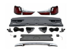 Задние фонари рестайлинг 2016+ с накладкой ляды для Lexus LX 570 2007-2015
