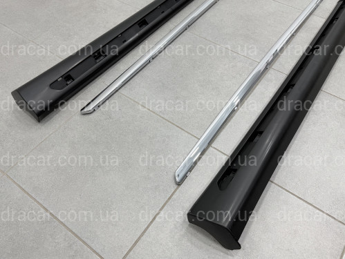 Накладки на пороги AMG COMPACT / LONG Mercedes-Benz Vito V-Class w447 2015- 2 сдвижные двери  артикул 10398