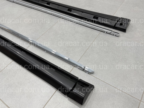 Накладки на пороги AMG COMPACT / LONG Mercedes-Benz Vito V-Class w447 2015- 2 сдвижные двери  артикул 10398