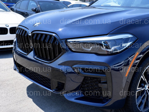 Решетка радиатора ноздри стиль Х6M F96 для BMW X6 G06 2019- черный глянец артикул 8202