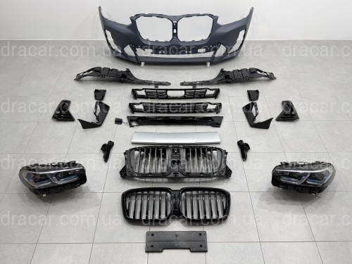 Комплект рестайлинга передней части M paket LCI 2022+ для BMW X3 G01 2018-2021 / BMW X4 G02 2018-2021 артикул 8688