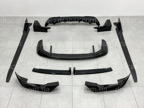 Комплект обвеса лезвия Paradigm для BMW X5 G05 M paket LCI 2023-2026, цвет черный глянец V1 артикул 10533