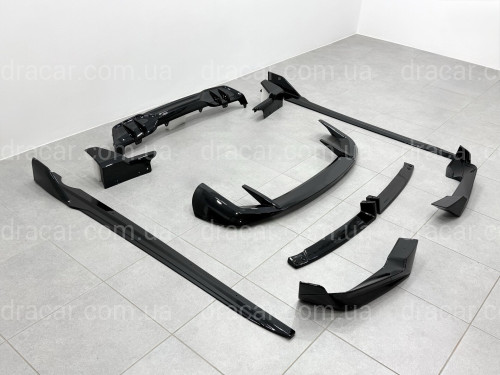 Комплект обвеса лезвия Paradigm для BMW X5 G05 M paket LCI 2023-2026, цвет черный глянец V1 артикул 10533